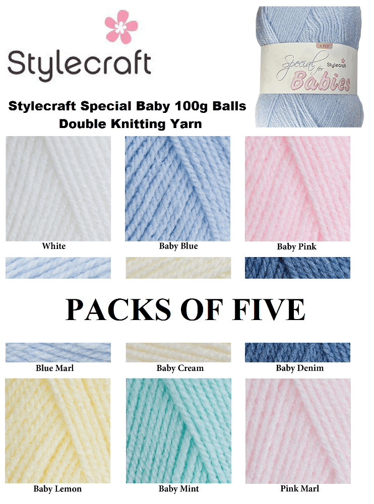 5 x 100g Stylecraft Special for Babies DK