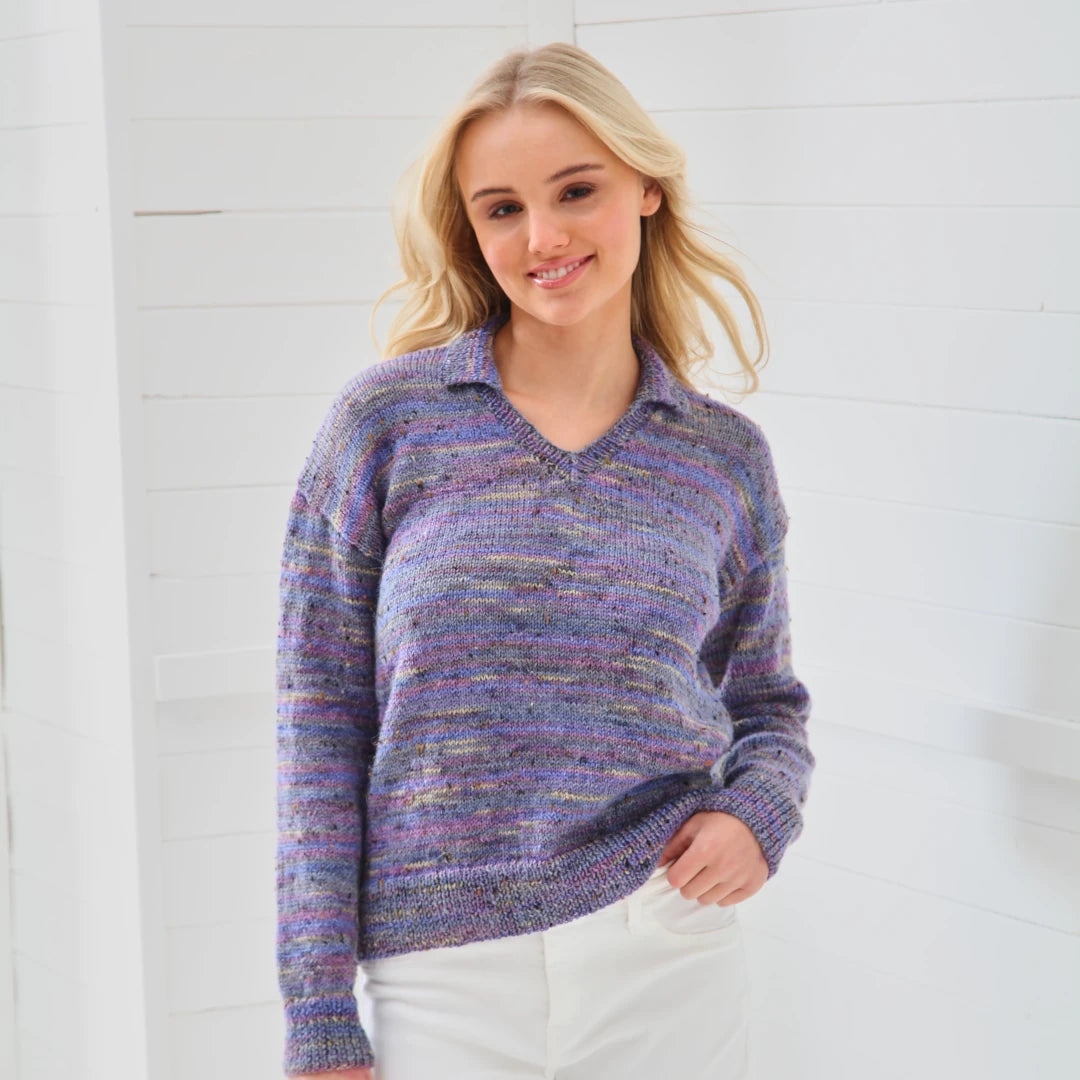 King Cole Homespun Prism DK Sweater & Tank Pattern 6172