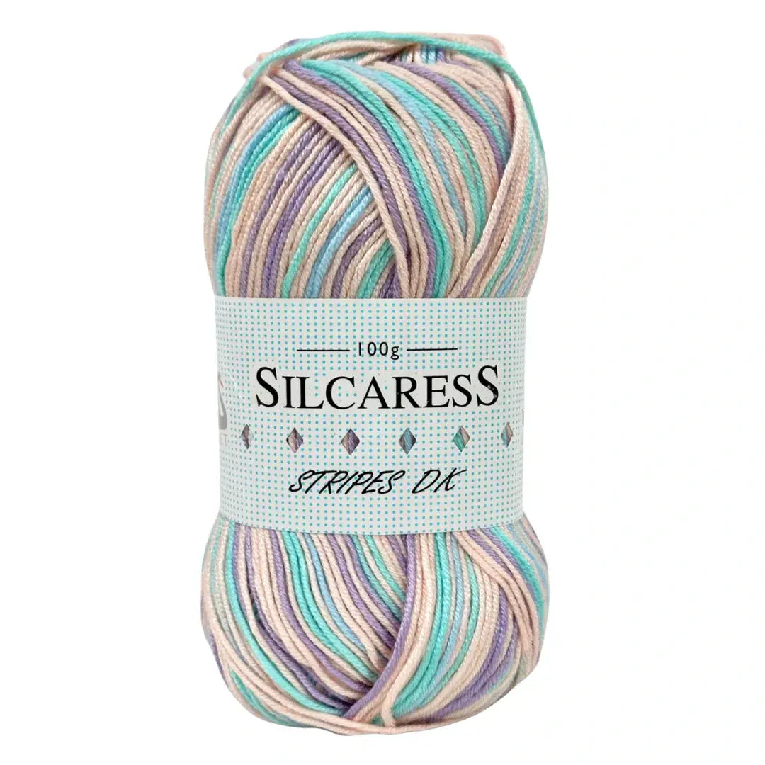 Cygnet Silcaress Stripes DK 100g