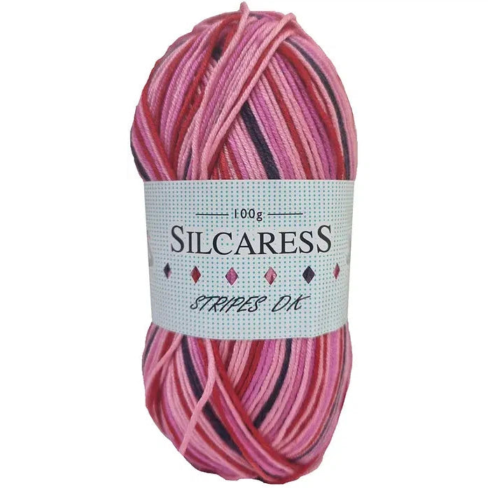 Cygnet Silcaress Stripes DK 100g