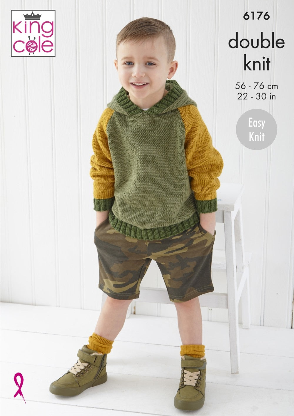 King Cole Cherished DK Childrens Sweater and Hoodie Knitting Pattern 6176