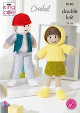 King Cole Big Value DK Dolls Crochet Pattern 9190