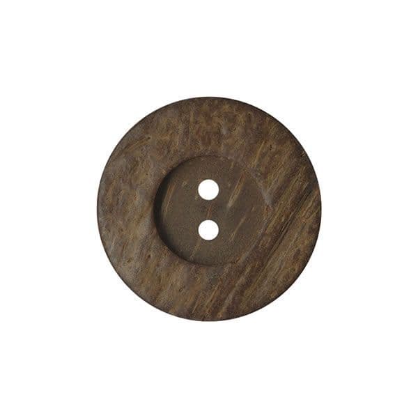 Set of 2 Wooden Round Buttons 25mm