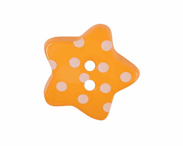 Set of 4 Polka Dot Star Buttons [K788] 18mm