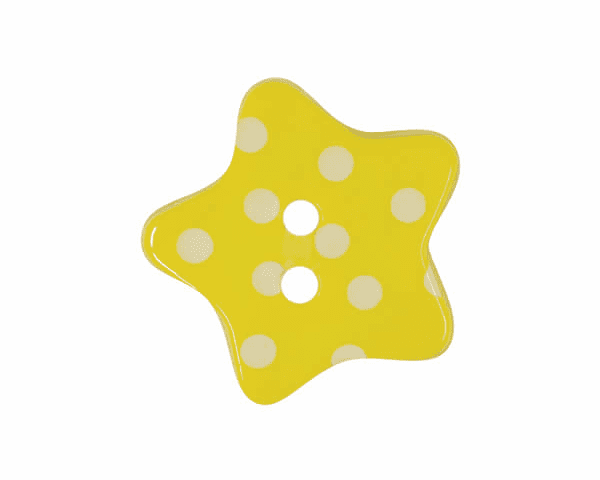 Set of 4 Polka Dot Star Buttons [K788] 18mm