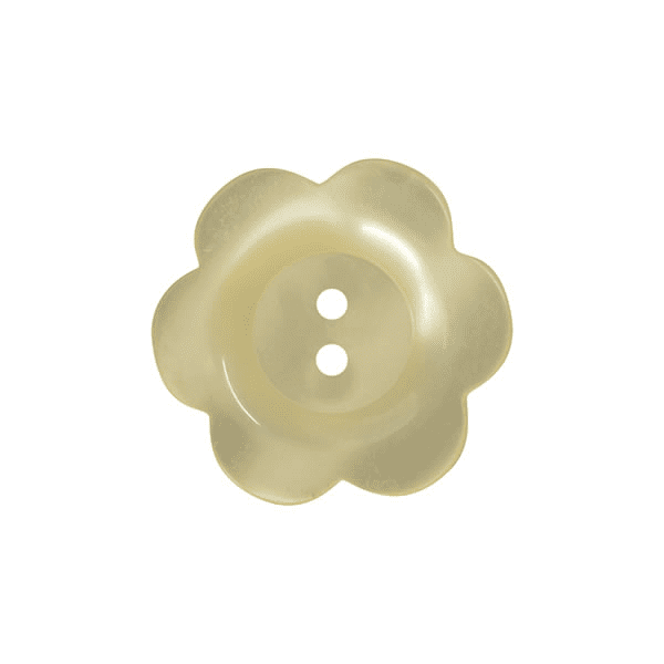 Set of 5 Polyester Flower Buttons [P2432] 15mm