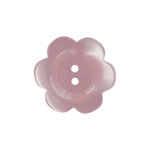 Set of 5 Polyester Flower Buttons [P2432] 15mm