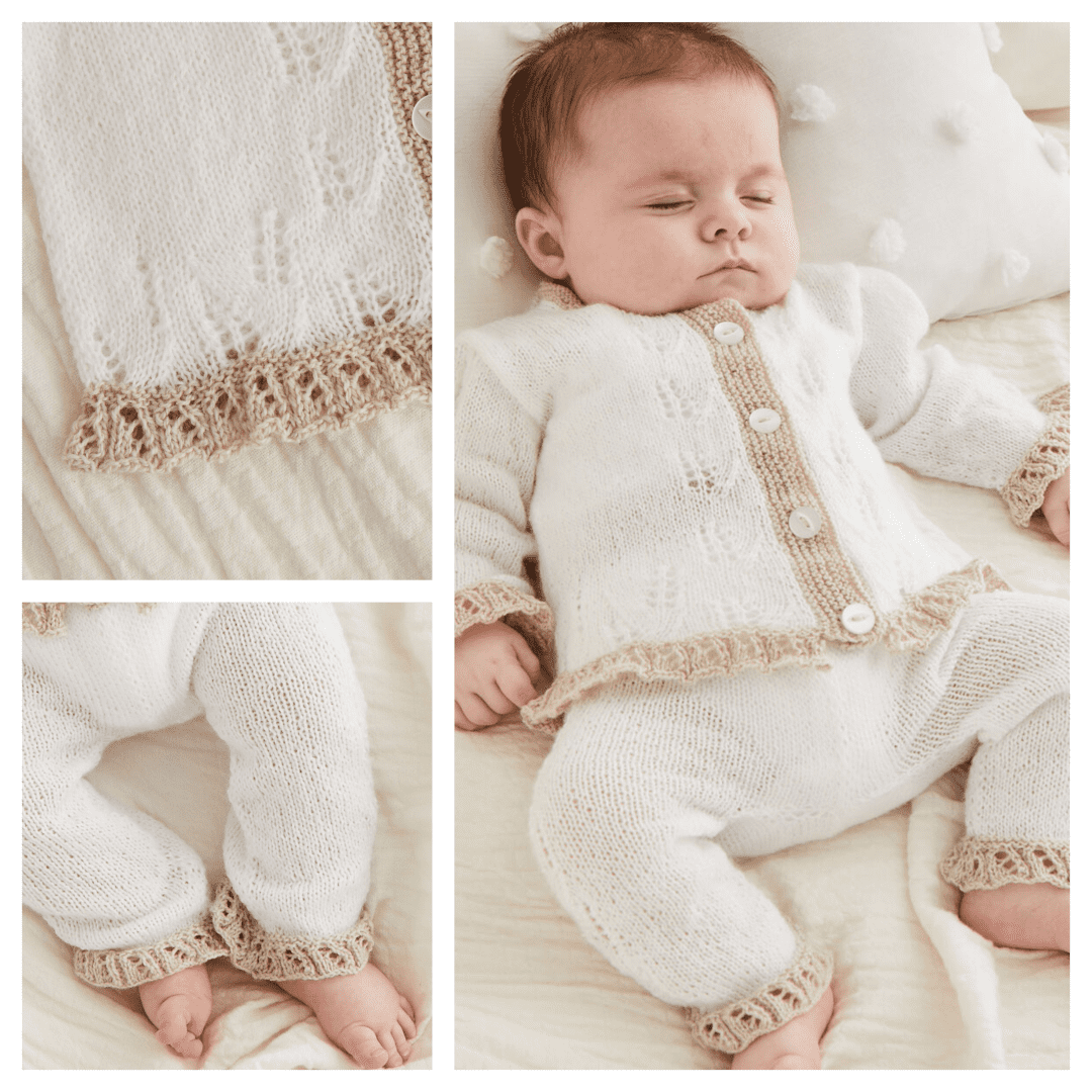 Sirdar Snuggly 2 Ply Little Lacy Trouser Suit Pattern 5523