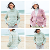 Stylecraft Impressions Aran, Sweater & Cardigan Pattern 10008