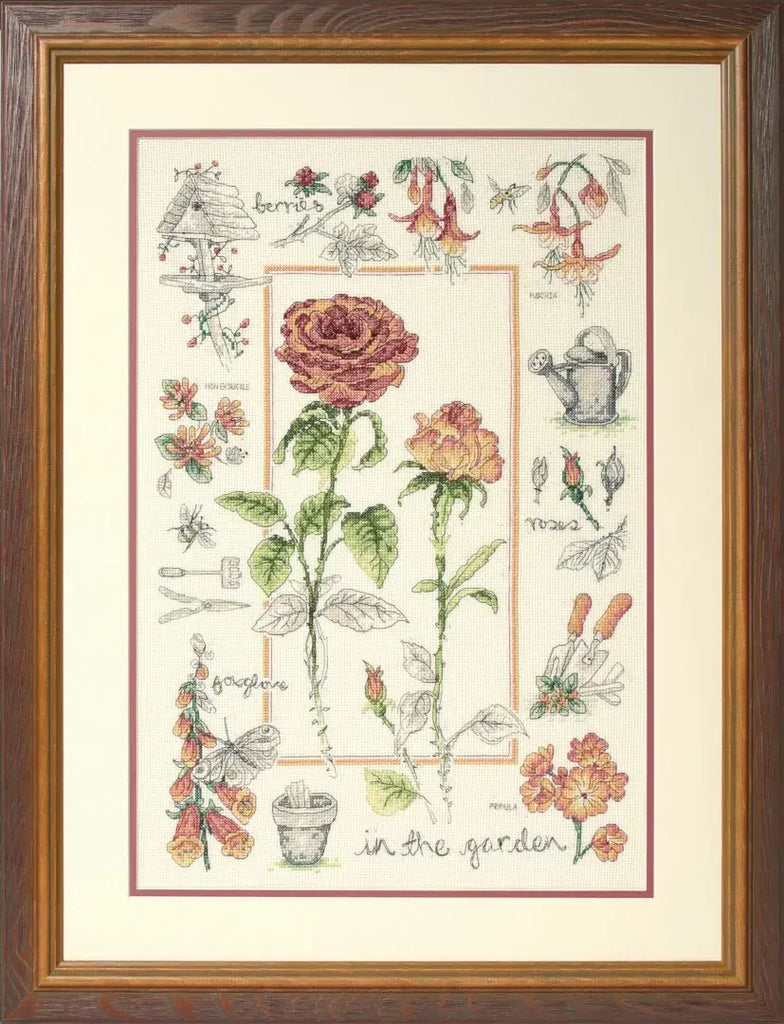 Anchor Country Life Collection Counted Cross Stitch Kit - In the Garden 46 x 30cm