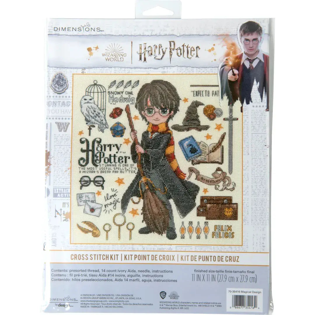 Dimensions Harry Potter Cross Stitch Kit Magical Design 27.9 x 27.9cm