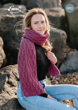 Emu Classic Aran With Wool Tweed Scarf Pattern 1002