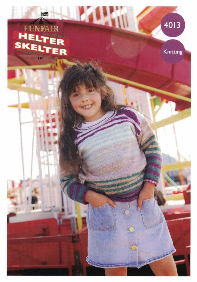 Emu Funfair Helter Skelter DK Child's Jumper Pattern 4013