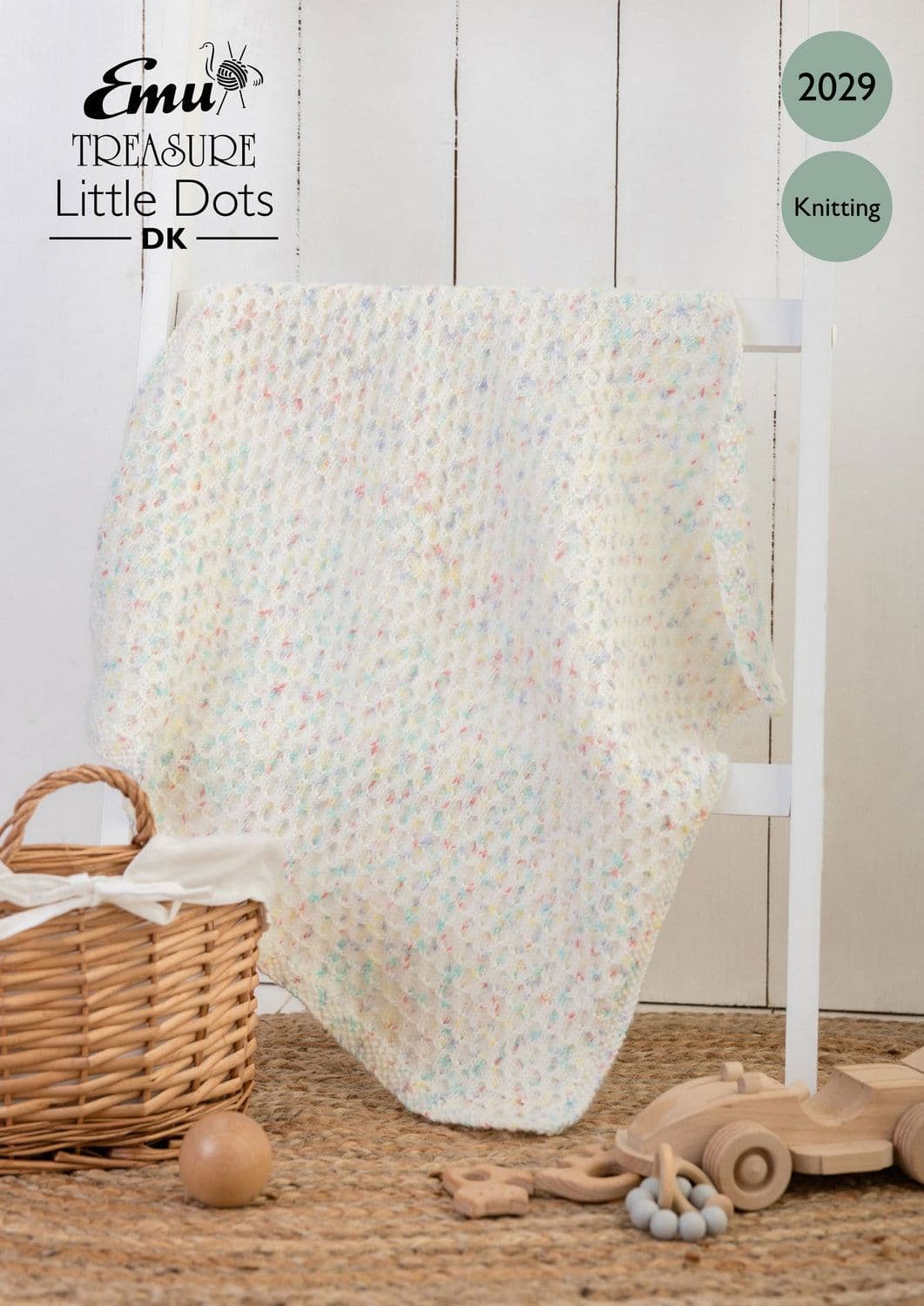 Emu Treasure Little Dots DK Dotty Cot Blanket Pattern 2029