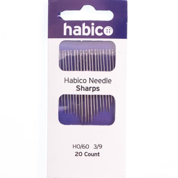 Habico Sharps Sewing Needles 3/9 [HO/60]  20 Pack
