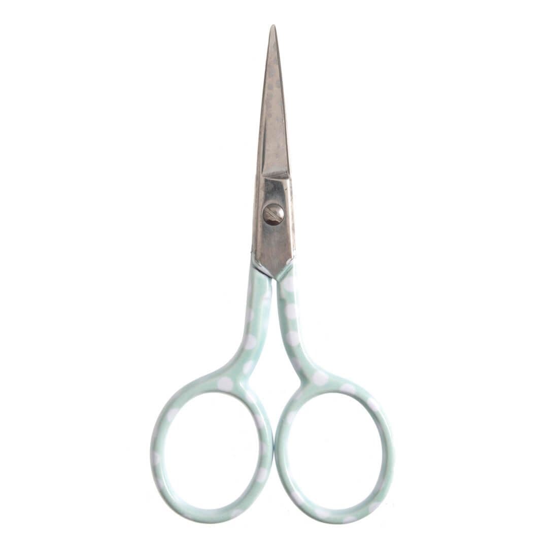 Hemline Blue Polka Dot Scissors - 9cm