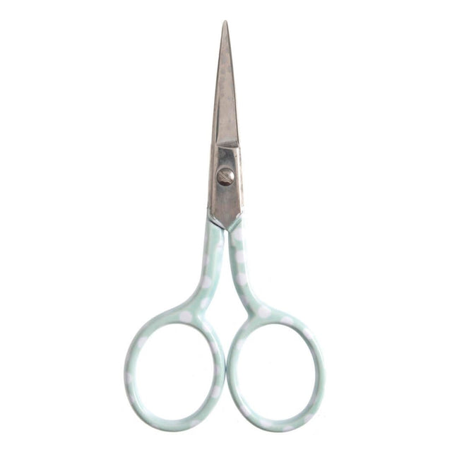 Hemline Blue Polka Dot Scissors - 9cm