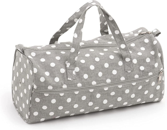 Hobbygift Grey Polka Dot Holdall