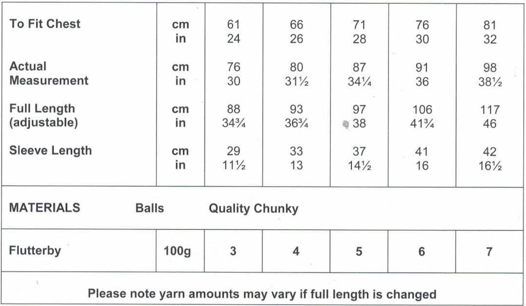 James C. Brett Flutterby Chunky All in One/ Onesie Pattern JB200