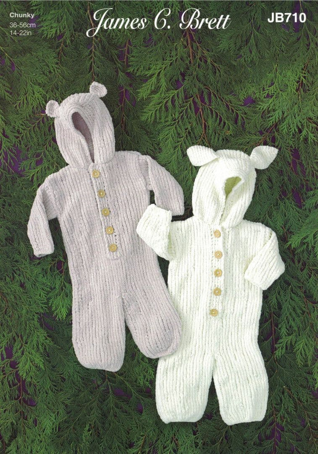 James C. Brett Flutterby Chunky Bear & Rabbit All-in-One Pattern JB710