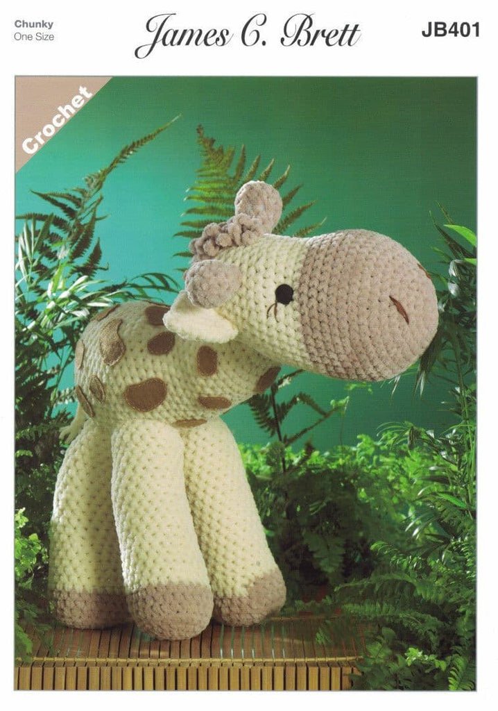 James C. Brett Flutterby Chunky Crochet Giraffe Pattern JB401