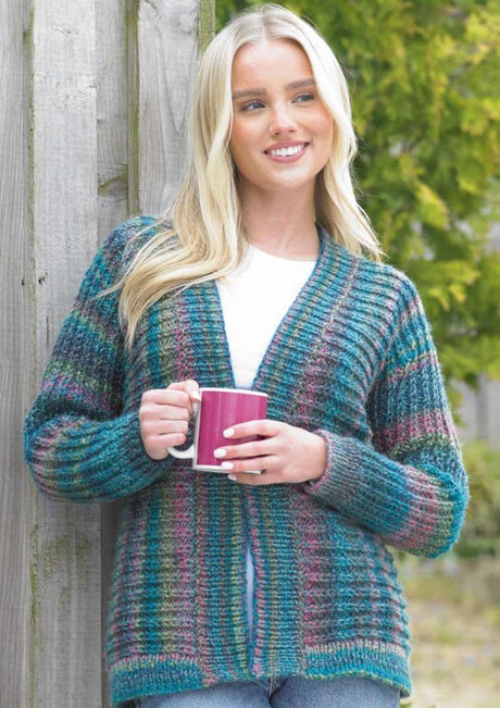 James C. Brett Marble Chunky Cardigan Pattern JB840