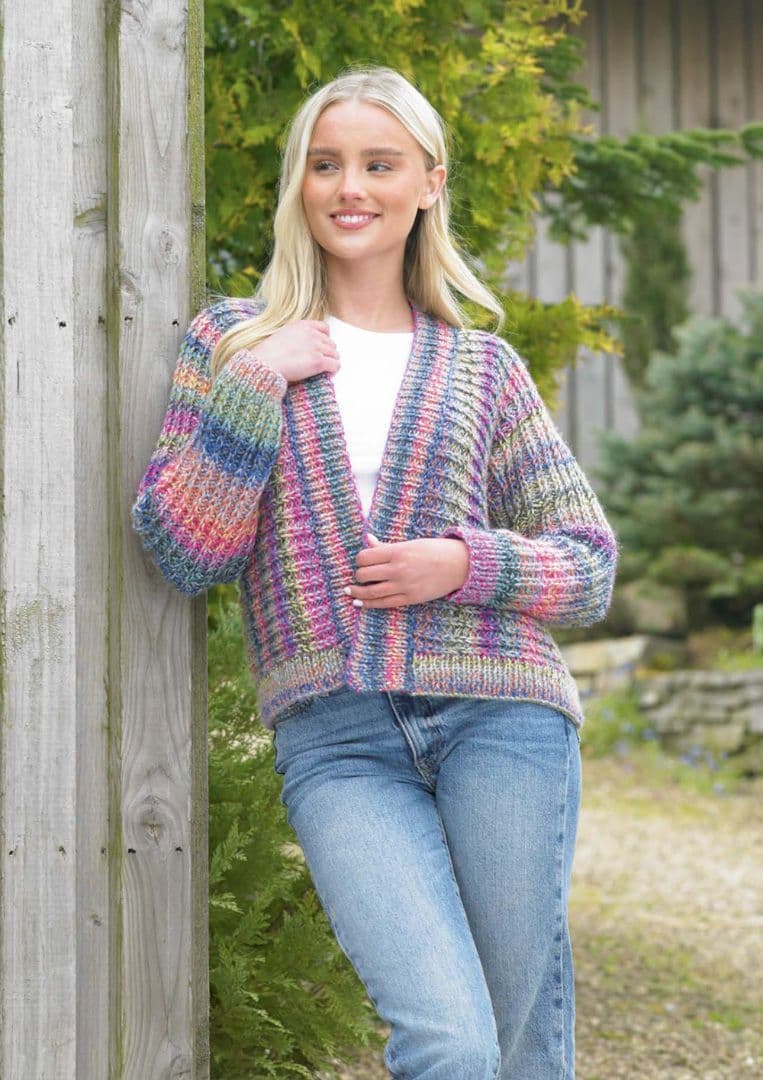 James C. Brett Marble Chunky Cardigan Pattern JB840