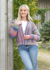 James C. Brett Marble Chunky Cardigan Pattern JB840