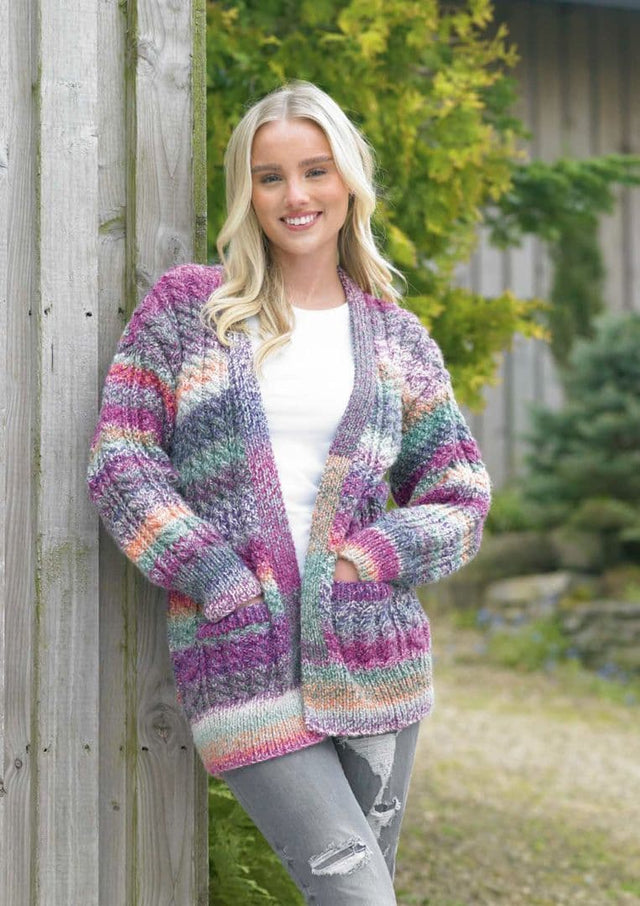 James C. Brett Marble Chunky Cardigan Pattern JB842