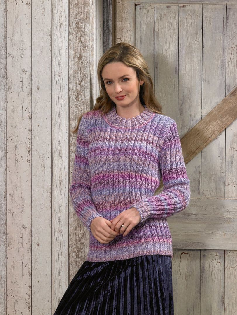 James C. Brett Marble Chunky Sweater Pattern JB584