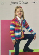 James C. Brett Party Time Chunky Cardigan Pattern JB772