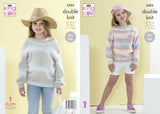 King Cole Beaches DK Sweaters Pattern 5425