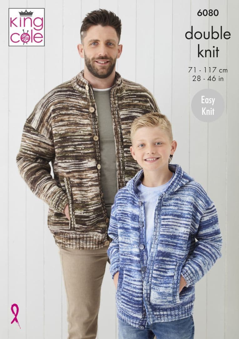 King Cole Camouflage DK Cardigans Pattern 6080