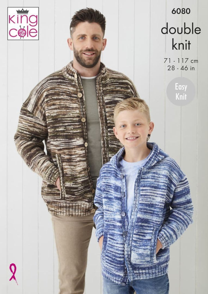 King Cole Camouflage DK Cardigans Pattern 6080