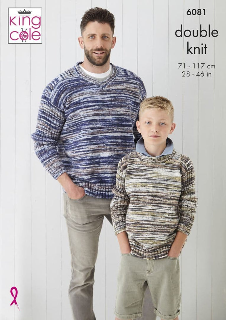 King Cole Camouflage DK Sweaters Pattern 6081