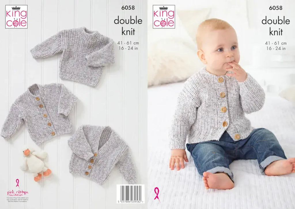 King Cole Cloud Nine DK Cardigans & Sweater Pattern 6058