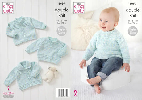 King Cole Cloud Nine DK Cardigans & Sweater Pattern 6059