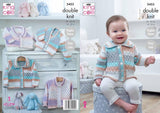 King Cole Cottonsoft Baby Crush DK Cardigan Pattern 5453