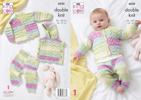 King Cole Cutie Pie DK  Hoody, Cardigan & Leggings Pattern 6030