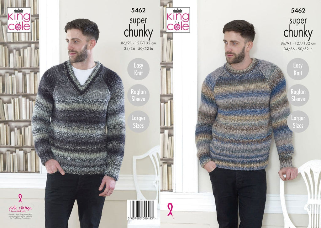 King Cole Explorer Super Chunky Sweater Pattern 5462