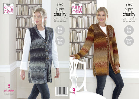 King Cole Explorer Super Chunky Waistcoat & Cardigan Pattern 5460