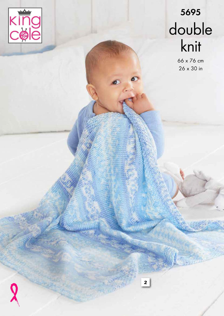 King Cole Fjord DK Blanket Pattern 5695