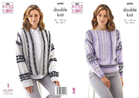 King Cole Fjord DK Sweater & Jacket Pattern 6090