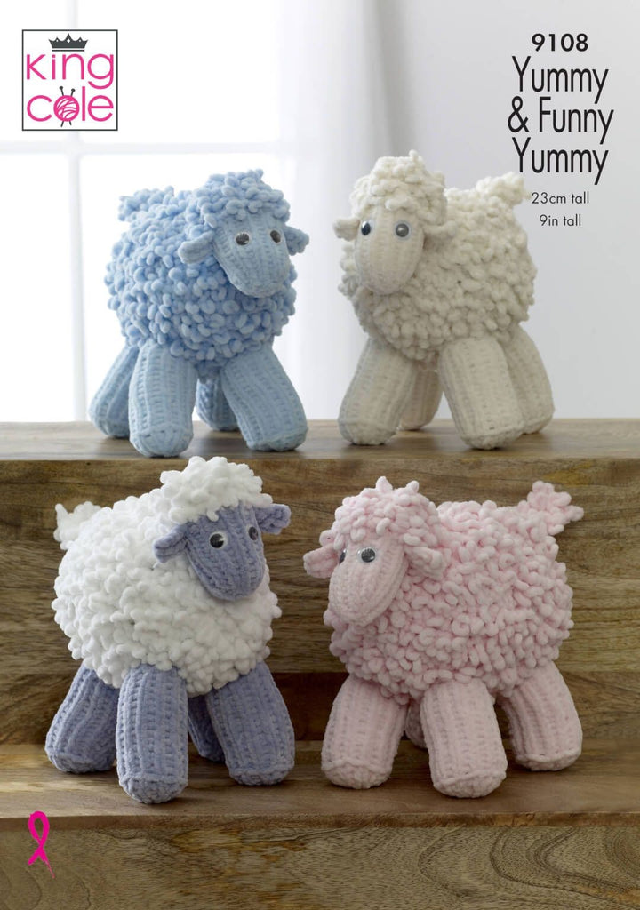 King Cole Funny Yummy Sheep Toy Pattern 9108