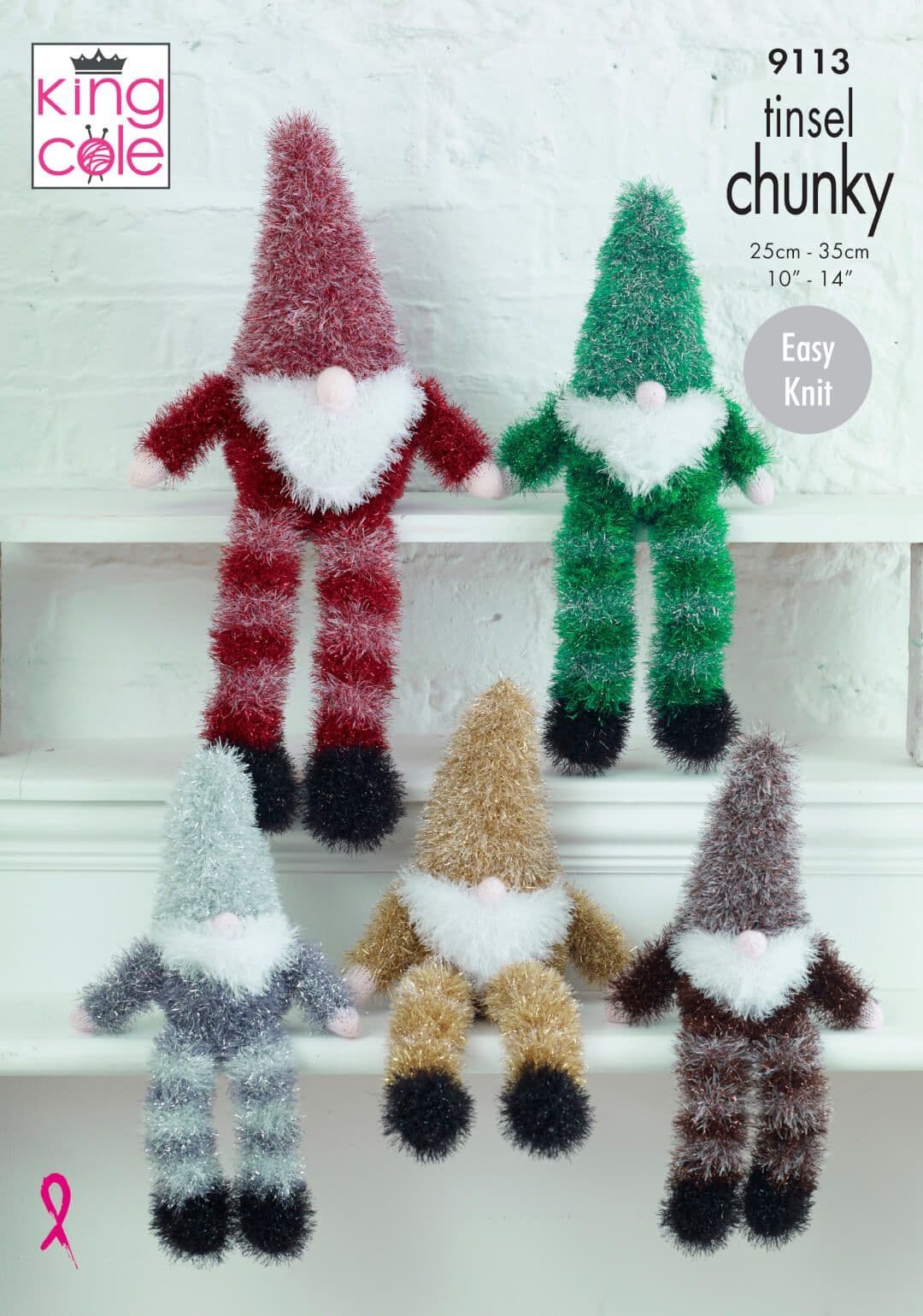 King Cole Tinsel Chunky Gnome Pattern 9113