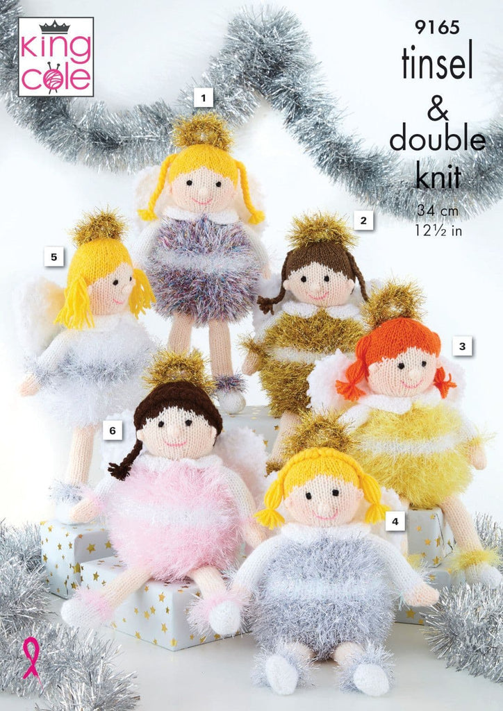 King Cole Tinsel Chunky Pattern 9165 Little Angles