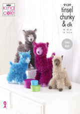 King Cole Tinsel Chunky Toy Alpaca Pattern 9129