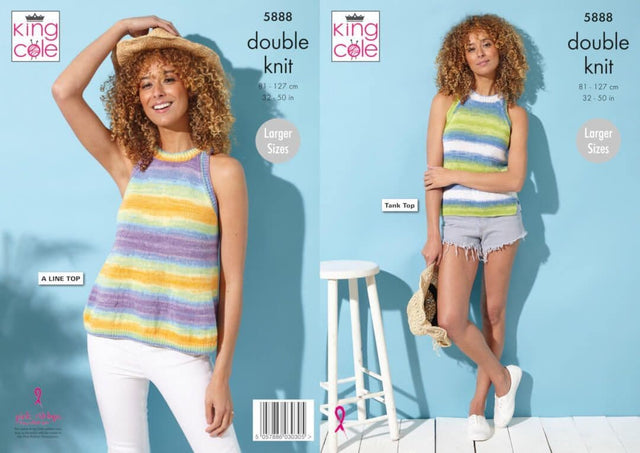 King Cole Tropical Beaches DK Tank Top Pattern 5888