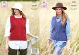 King Cole Wool Aran Tank Top Pattern 5958