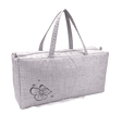 Large Light Grey Flower Holdall